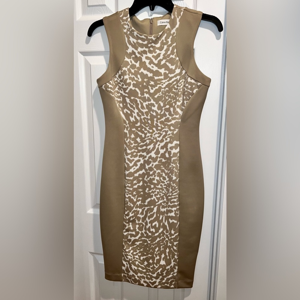 Calvin Klein Leopard Print Sleeveless Dress - Size 2
